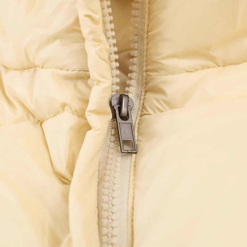 Damen Wattierte Kurzjacke mit Tunnelzug‑Taillierung und hohem Stehkragen Drune