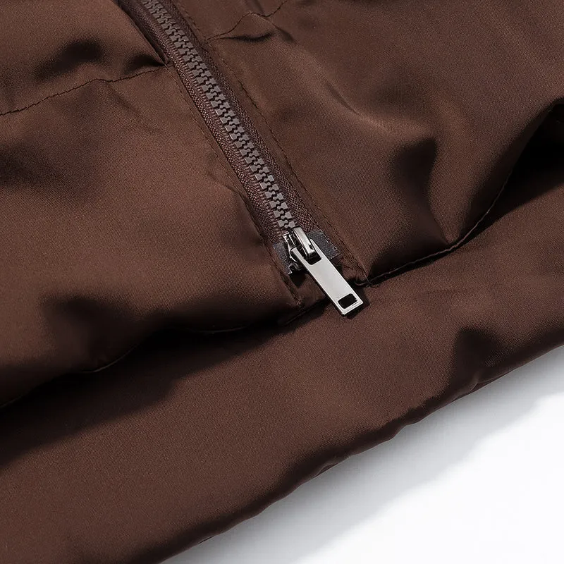 Damen Wärmende Kurz-Steppjacke mit Oversize-Kragen und 2‑Wege‑Reißverschluss Drune