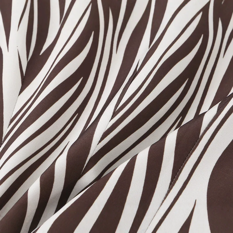 Damen Taillierter Zebra-Print Blazer mit Reverskragen und Pattentaschen Drune