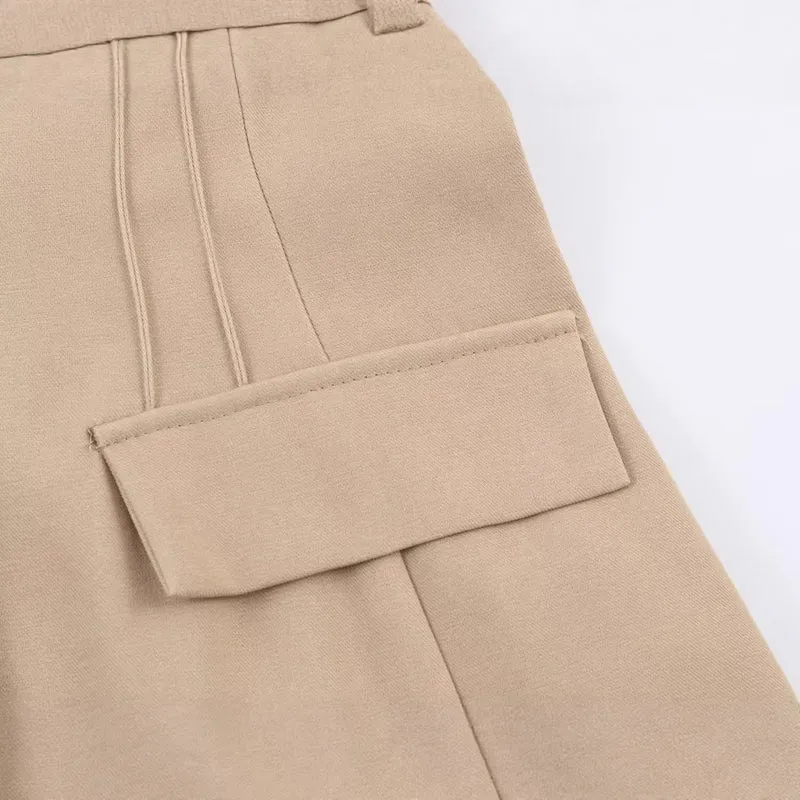 Damen taillierter Longline-Blazer mit Wiener Nähten und Pattentaschen Drune