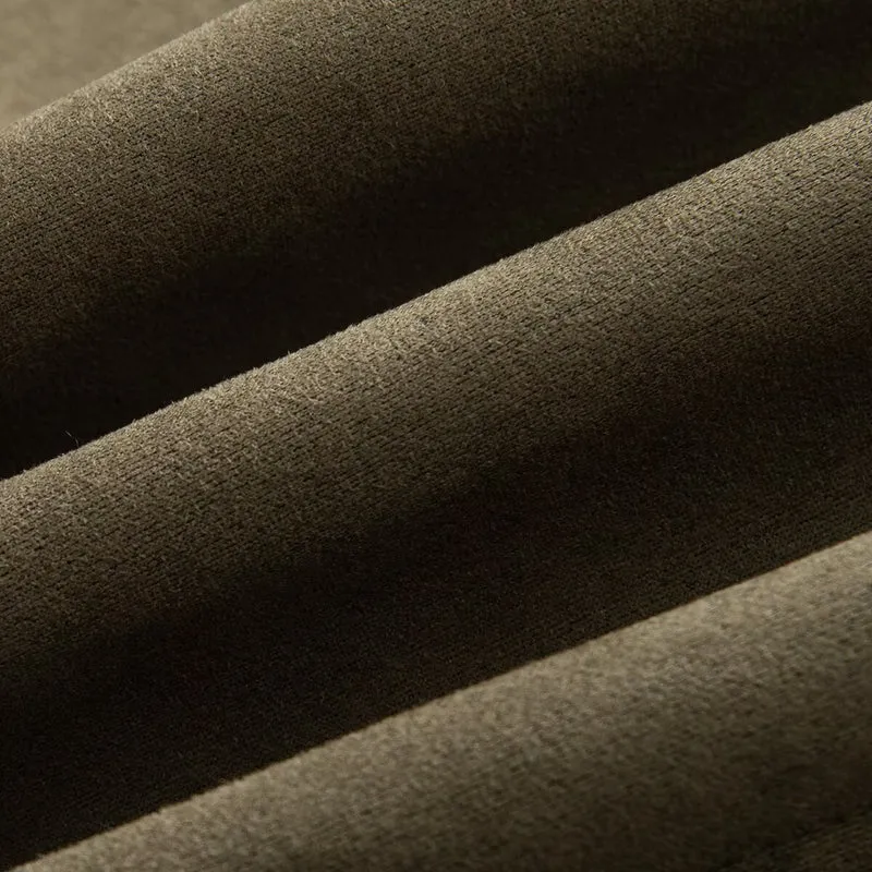 Damen Taillierter langer Mantel aus Veloursimitat mit Faux‑Fellkragen und Bindegürtel Drune