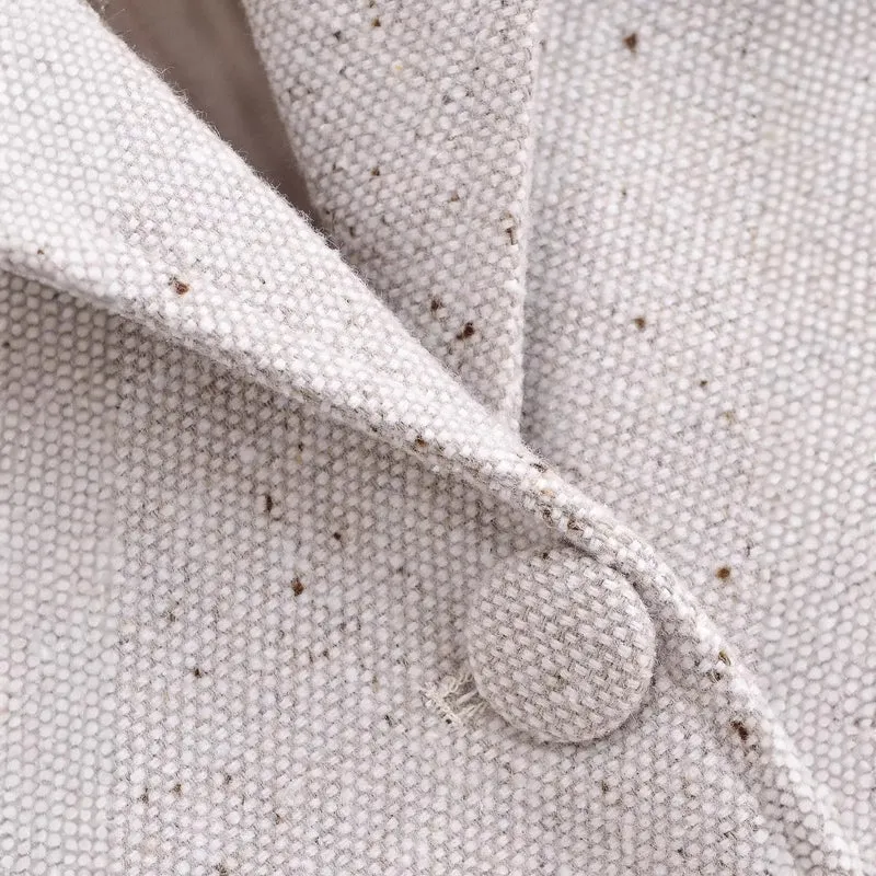Damen Taillierter Bouclé‑Blazer mit Wiener Nähten und verdeckter Knopfleiste Drune