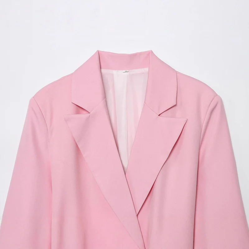 Damen Taillierter Blazer mit Deko‑Rosen‑Gürtel und Reverskragen Drune