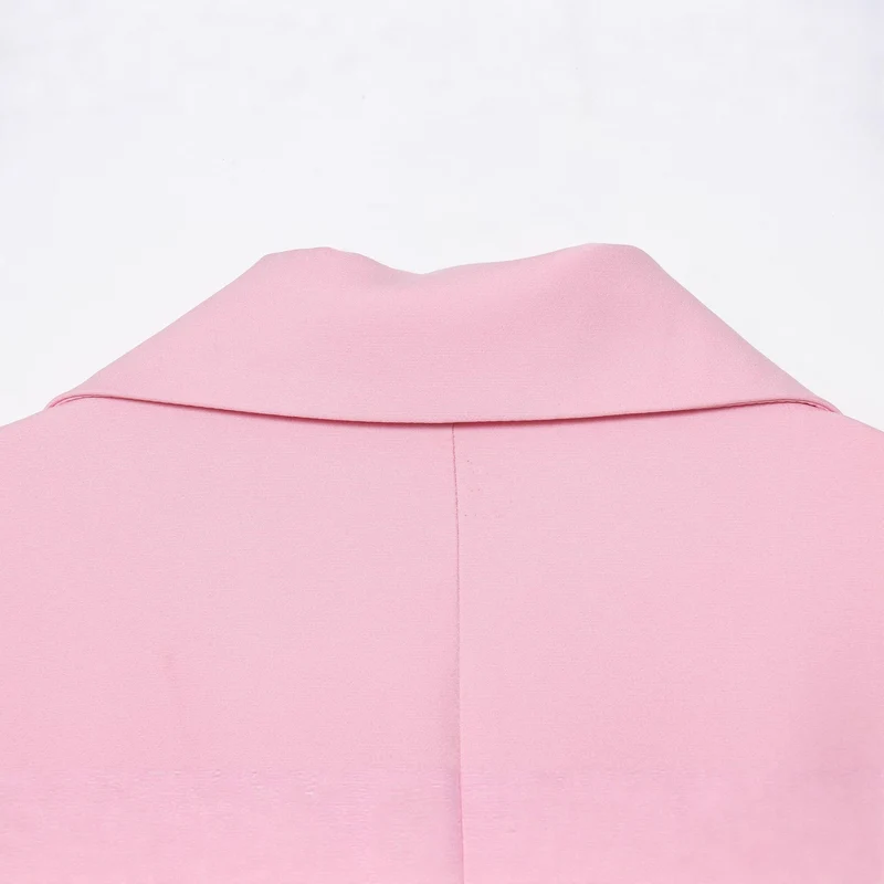Damen Taillierter Blazer mit Deko‑Rosen‑Gürtel und Reverskragen Drune