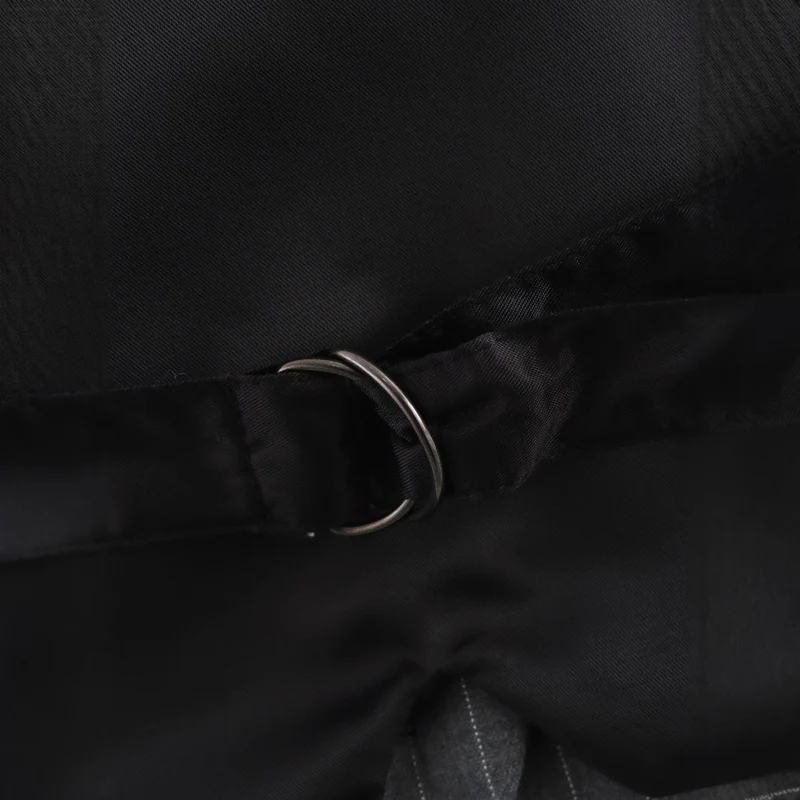 Damen Taillierte Nadelstreifen-Weste mit Reversloser Silhouette und Leistentaschen Drune