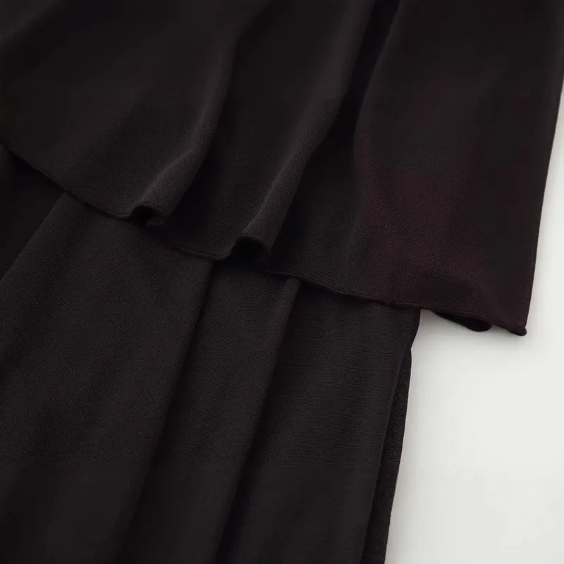Damen Stufiger Chiffon‑Maxirock mit Volants Drune