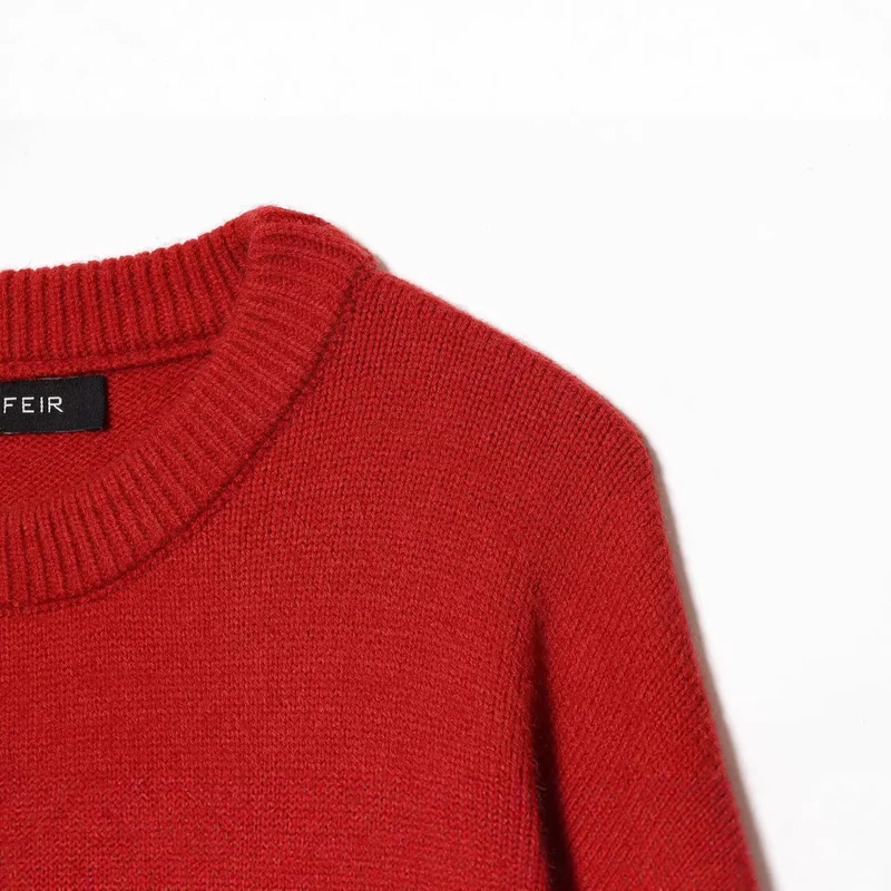Damen Strickpullover mit Pferde-Motiv und Fransenapplikation, Oversize-Rundhals Drune