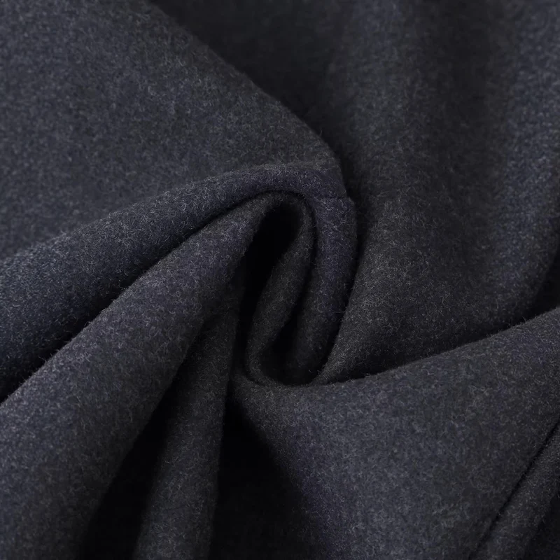 Damen Schlichter Midi-Mantel aus Wollmix mit V‑Kragen, Taillierungsnähten und seitlichen Eingrifftaschen Drune