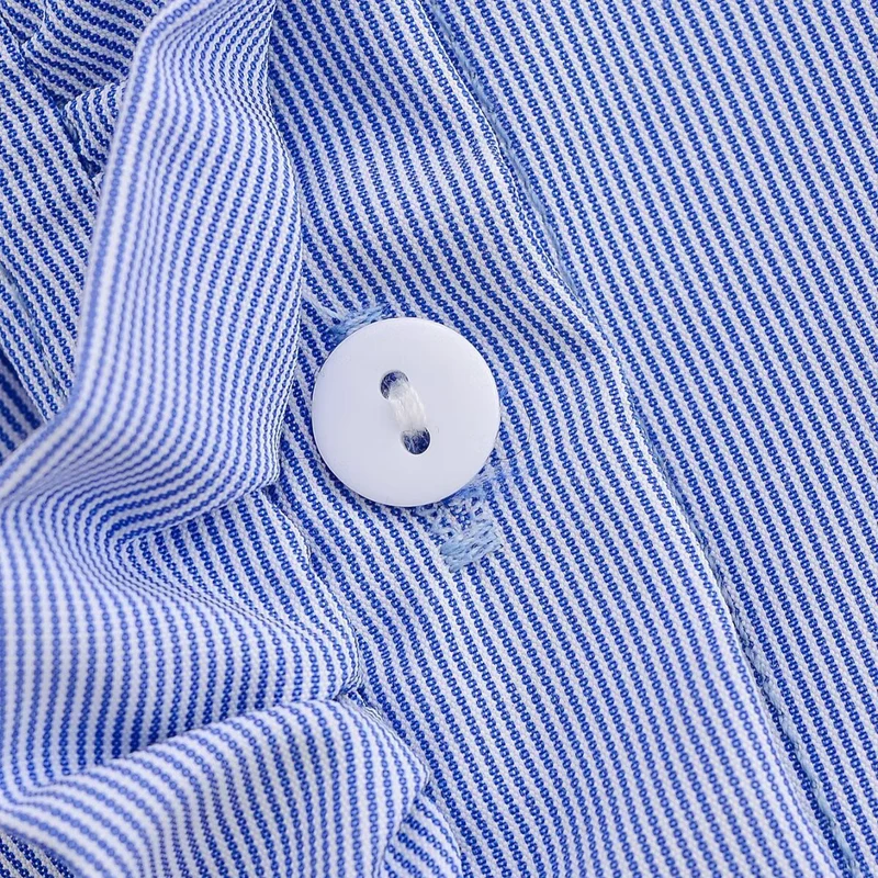 Damen Rüschenbluse mit V-Ausschnitt und Ballonärmeln Drune