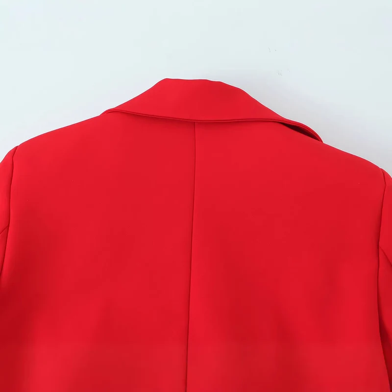 Damen Zweireihiger Blazer mit Herz‑Metalldetails und Pattentaschen Drune