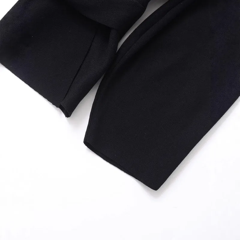 Damen Wickeljacke mit Taillengürtel und Volant-Saum Drune