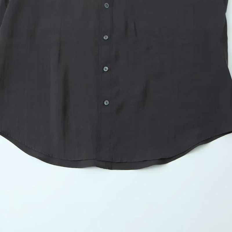Damen Weites Oversize‑Hemd mit hohem Stehkragen und Brusttasche Drune