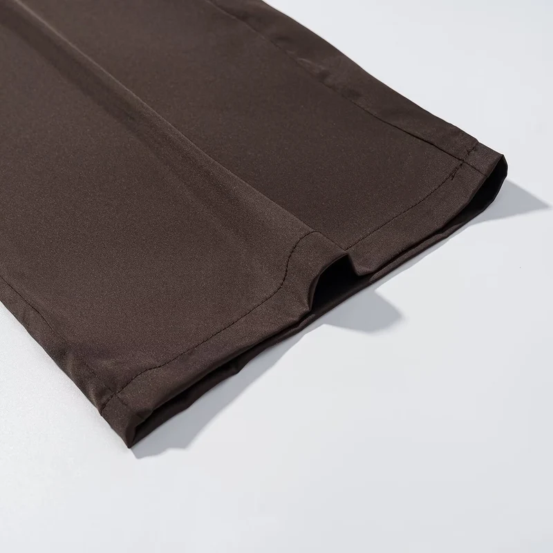 Damen Weite Palazzohose mit elastischem Bund und fließender Satin‑Optik Drune
