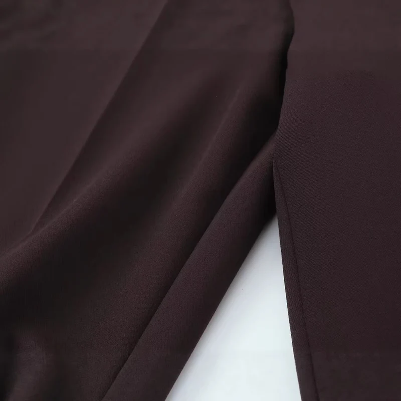 Damen Weite High‑Waist‑Hose mit Bundfalte und seitlichen Beinschlitzen Drune
