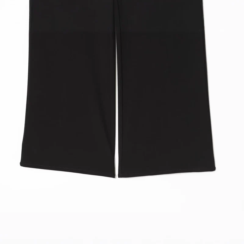 Damen Weite High‑Waist-Hose mit asymmetrischem Wickelrock-Overlay Drune