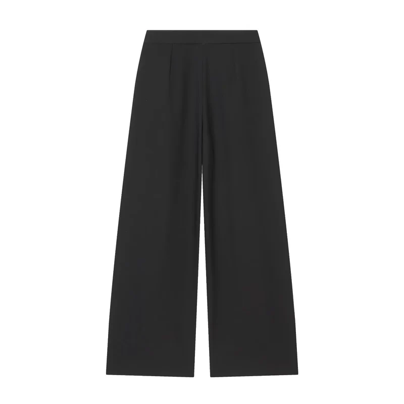 Damen Weite Bundfalten‑Hose mit hohem Bund und Drapierten Vorderfalten Drune
