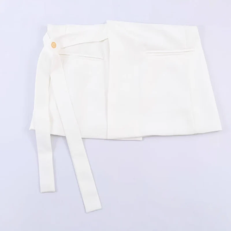 Damen Langline-Blazer mit goldbestickten Schultern und Bindegürtel Drune