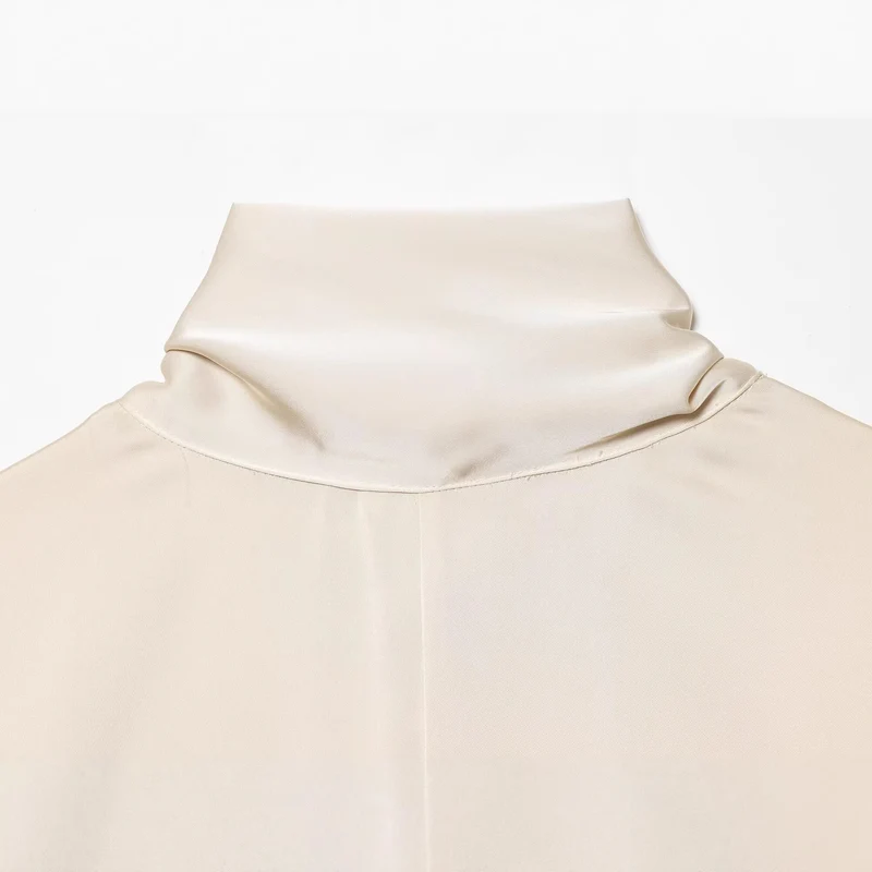 Damen Langes Hemdblusen-Kleid mit Schleifenkragen und Kimonoärmeln Drune