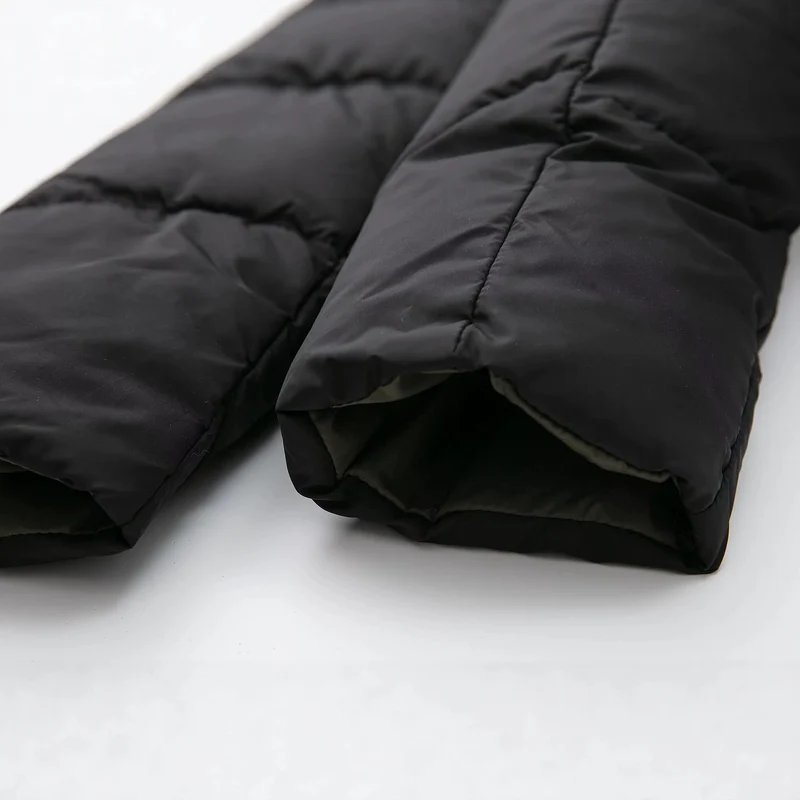 Damen langer gesteppter Winterparka mit Kapuze Drune