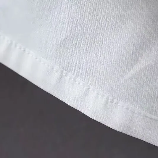 Damen Langärmlige Hemdbluse mit Stehkragen, Taillennaht und ausgestelltem Peplum Drune