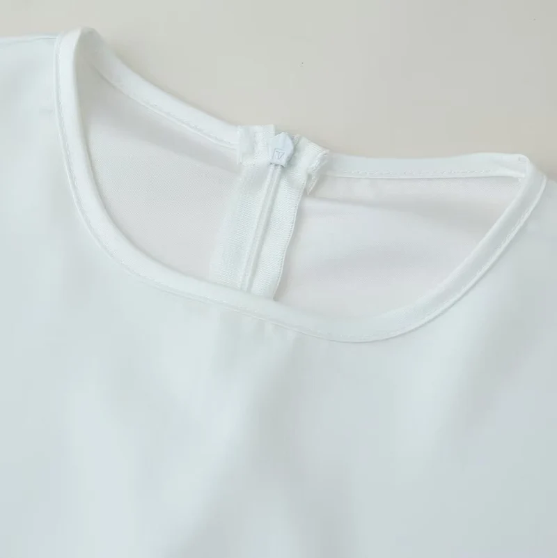 Damen Langärmlige Bluse mit Taillenband und Spitzenbesatz Drune