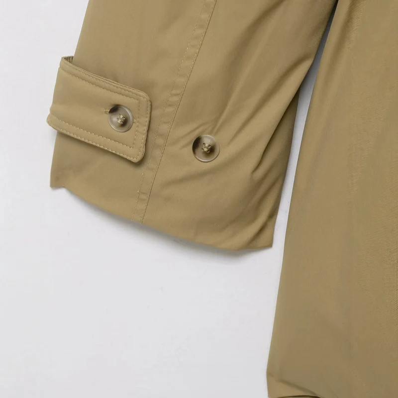 Damen Kurztrench mit Taillengürtel und Schulterklappen Drune