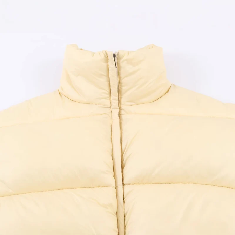 Damen Kurzsteppjacke im Carmen‑Look mit Tunnelzug‑Taillierung und voluminösen Ärmeln Drune
