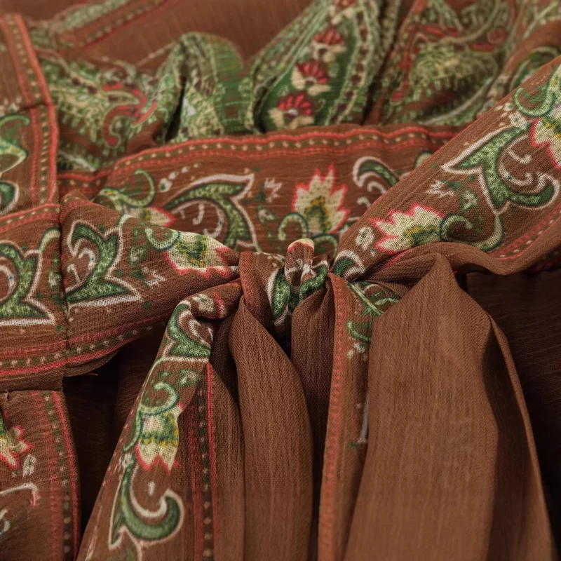 Damen Kurzrobe mit aufwändiger Stickerei im Boho‑Kimono‑Stil Drune