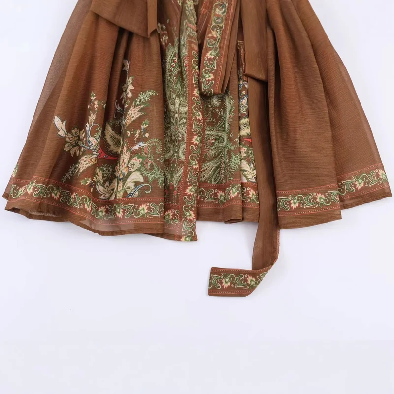 Damen Kurzrobe mit aufwändiger Stickerei im Boho‑Kimono‑Stil Drune
