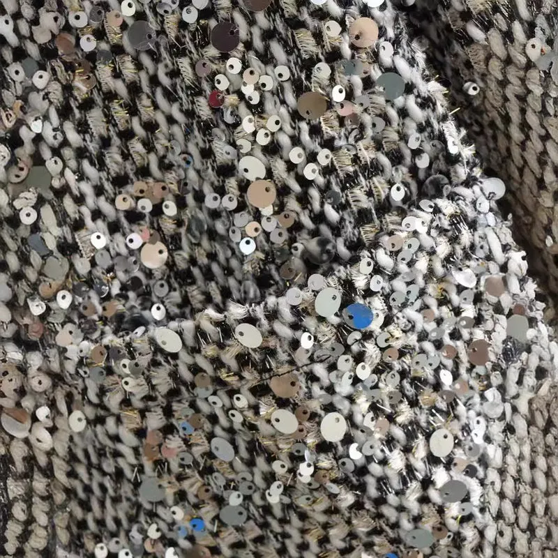 Damen Kurzjacke mit Paillettenbesatz und Bouclé-Struktur Drune