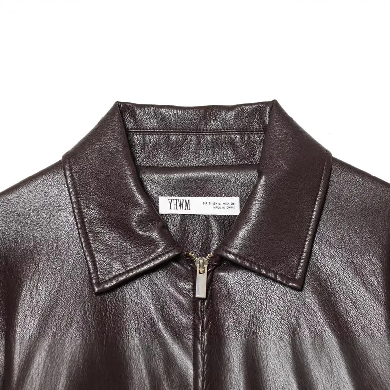 Damen Kurzjacke in veganer Lederoptik mit taillierendem Tunnelzug und Pattentaschen Drune