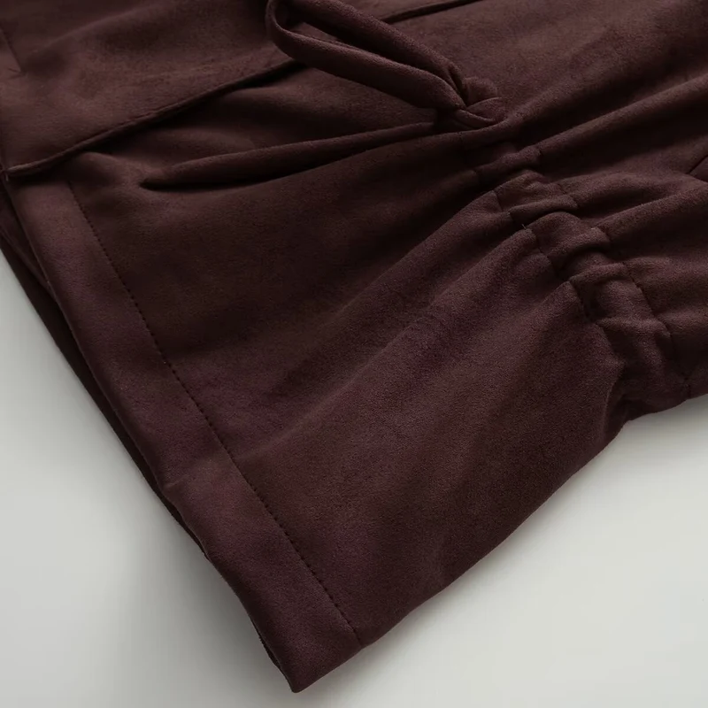 Damen Kurzjacke im Utility-Stil mit Tunnelzug und Stehkragen Drune