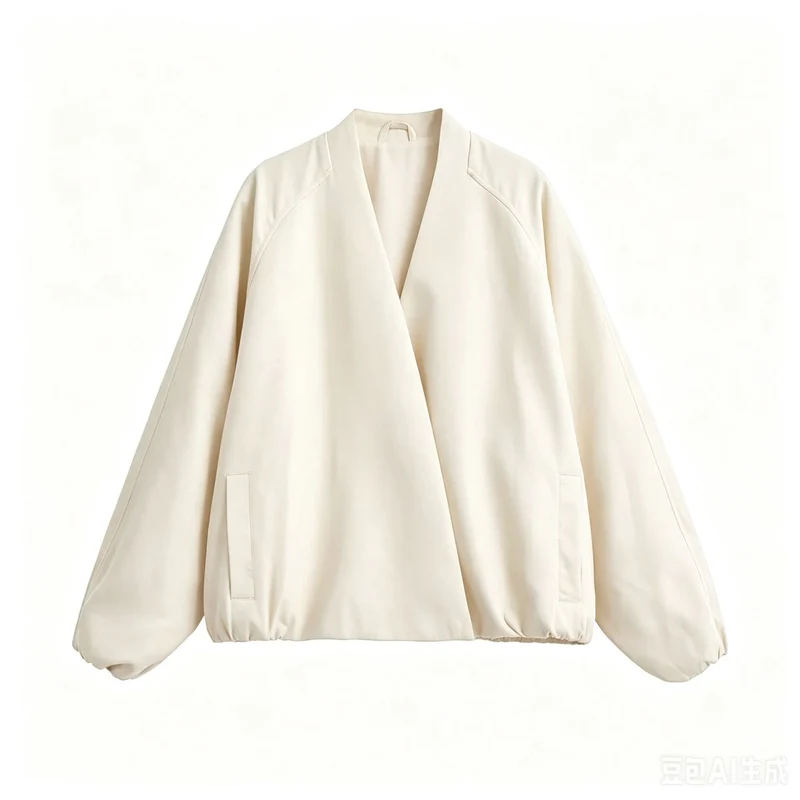 Damen Kurzjacke im Oversize‑Kimono‑Schnitt mit elastischem Saum Drune
