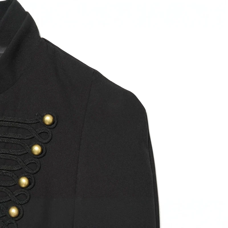 Damen Kurzjacke im Marschallstil mit Stehkragen und Zierkordierungen Drune