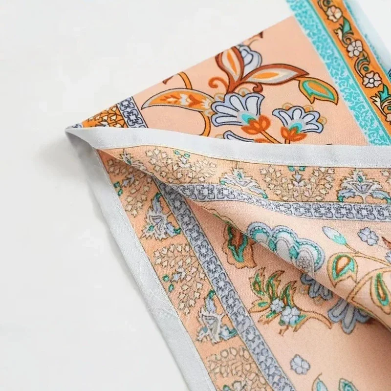 Damen Leichter Boho-Kimono-Bademantel mit Gürtel und floralem Allover-Print Drune