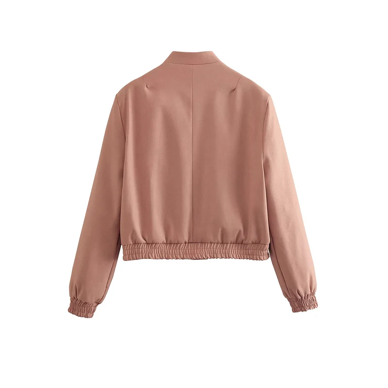 Damen Leichte Taillierte Shirtjacke aus Utility‑Webstoff mit Tunnelzug und Druckknöpfen Drune