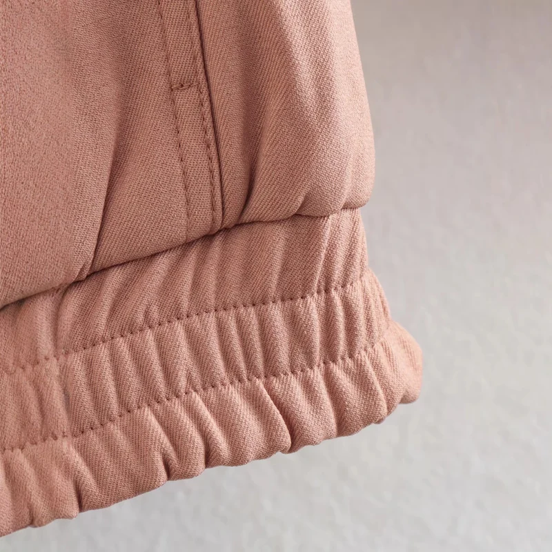 Damen Leichte Taillierte Shirtjacke aus Utility‑Webstoff mit Tunnelzug und Druckknöpfen Drune