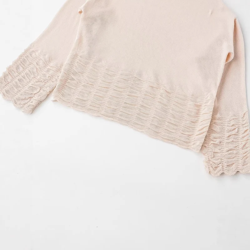 Damen Leichte Feinstrick-Bluse mit weitem Boat‑Ausschnitt und gerafftem Saum Drune