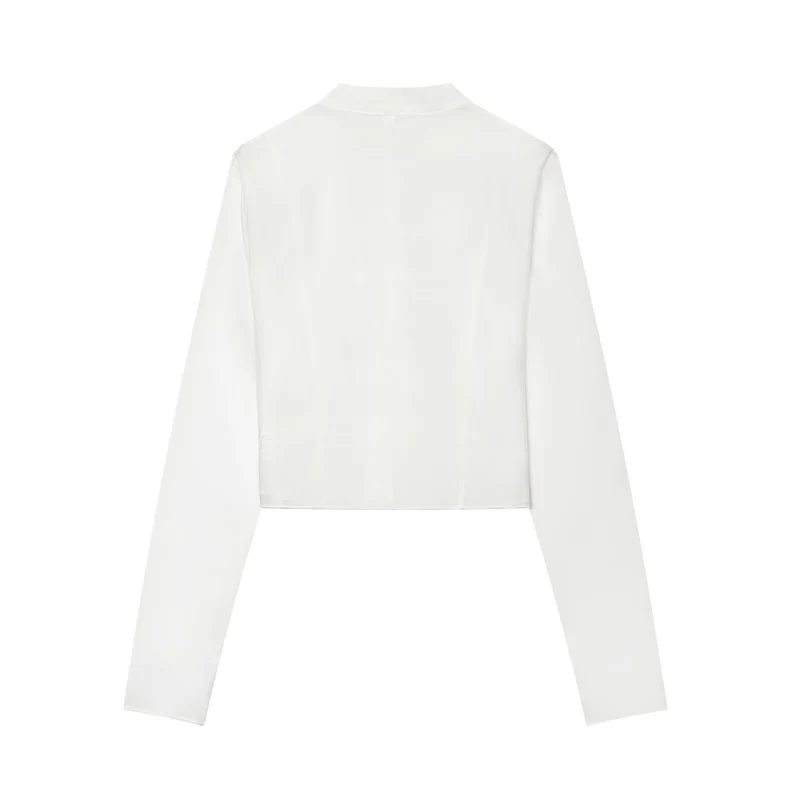 Damen Leichte Cropped-Jacke mit Stehkragen und traditionellen Knebelverschlüssen Drune