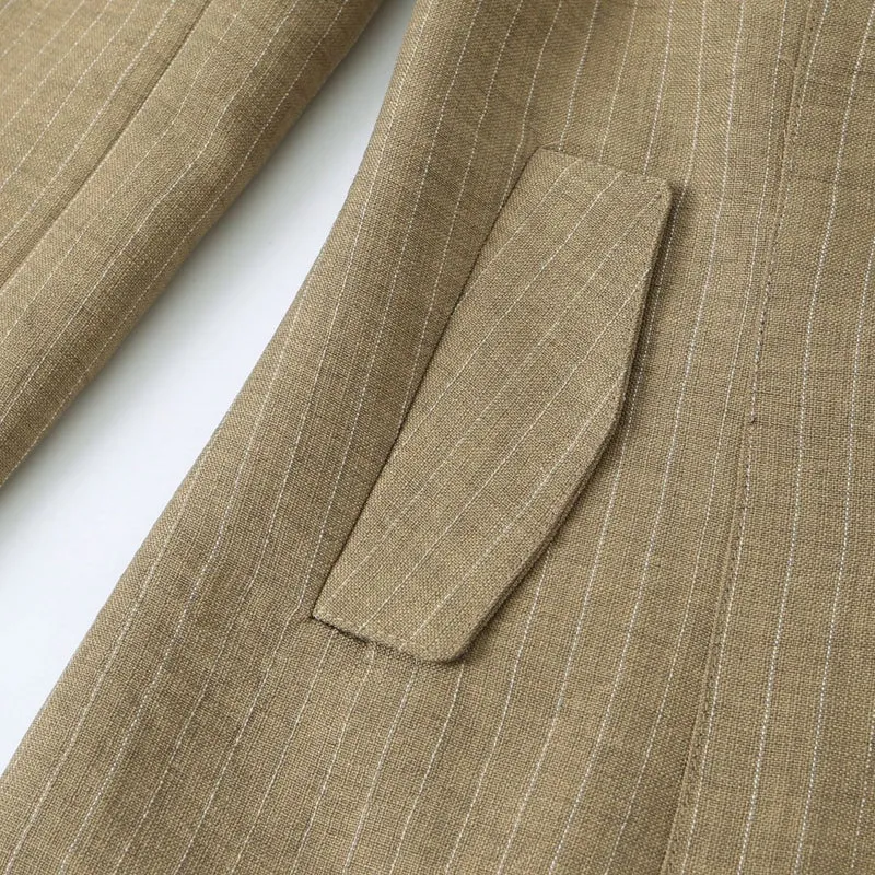 Damen Leicht taillierter einreihiger Blazer im Vintage‑Tailoring mit eingesetzten Pattentaschen Drune