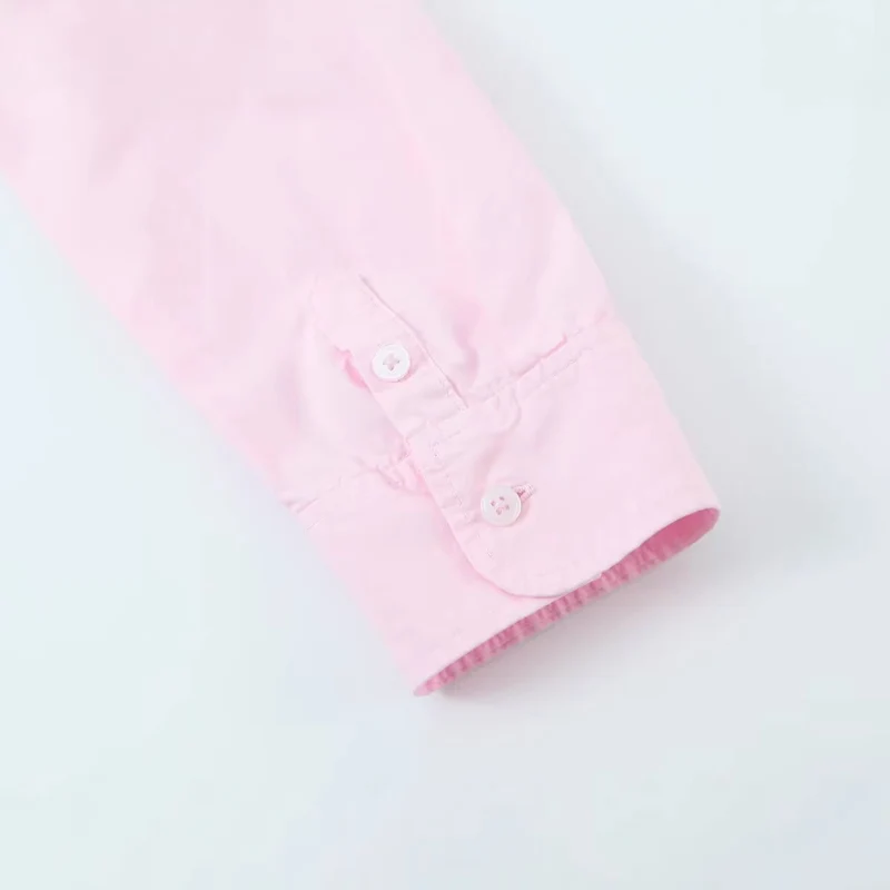 Damen Legere Baumwollbluse mit kastiger Kurzform und klassischem Hemdkragen Drune