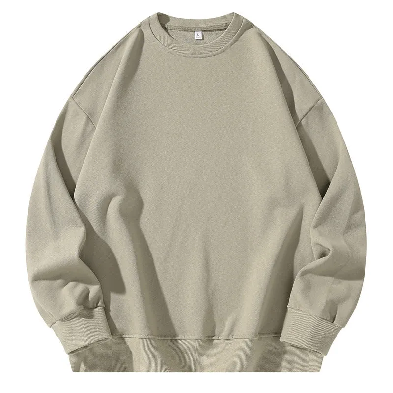 Unisex Oversize-Sweatshirt mit Rundhalsausschnitt, überschnittener Schulter und geripptem Saum Drune