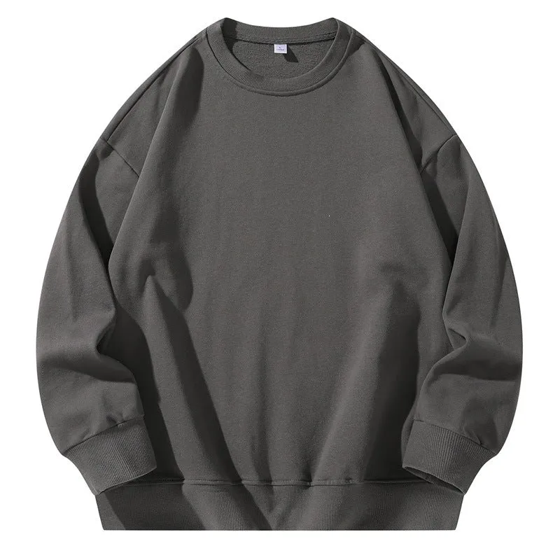 Unisex Oversize-Sweatshirt mit Rundhalsausschnitt, überschnittener Schulter und geripptem Saum Drune