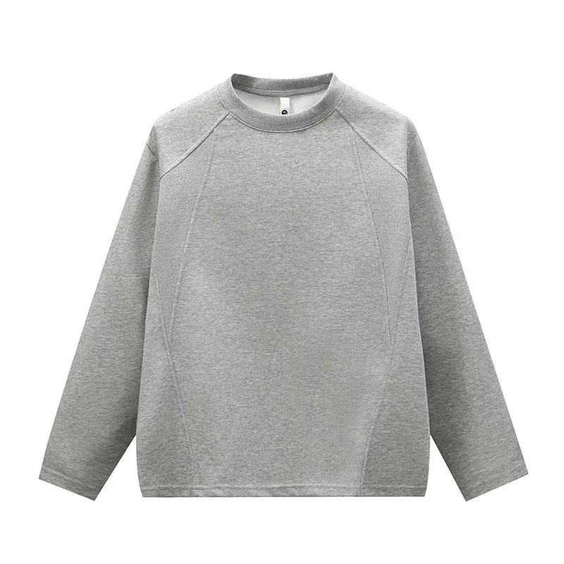 Unisex Oversize Rundhals-Sweatshirt mit Raglannähten und feiner Struktur Drune