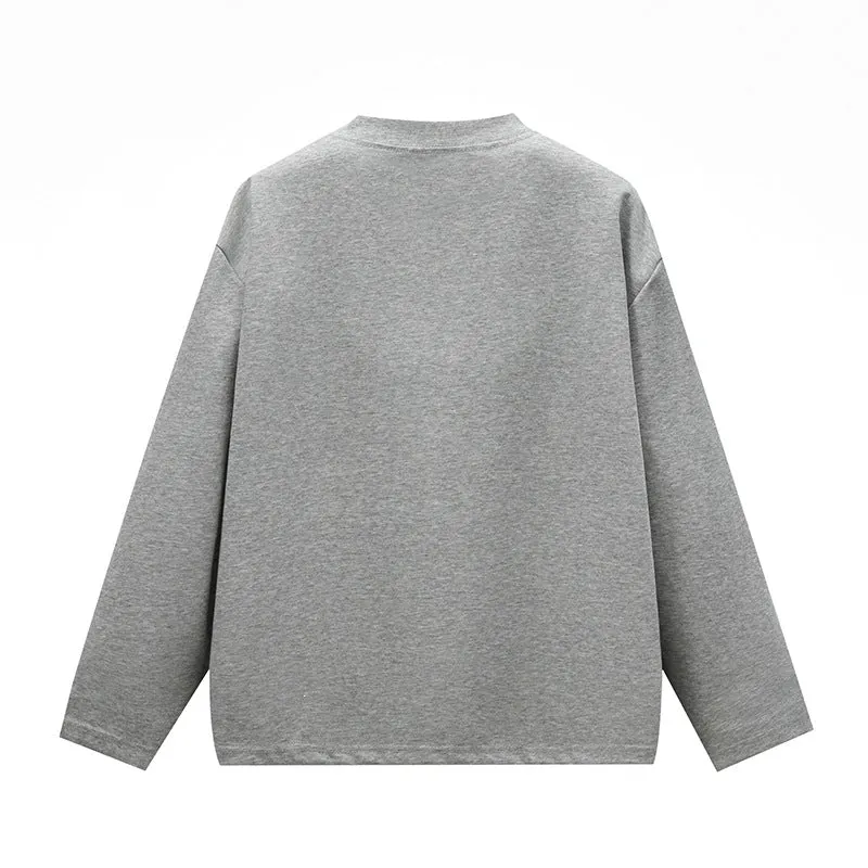 Unisex Oversize Rundhals-Sweatshirt mit Raglannähten und feiner Struktur Drune