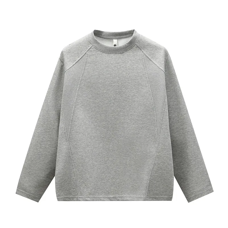 Unisex Oversize Rundhals-Sweatshirt mit Raglannähten und feiner Struktur Drune