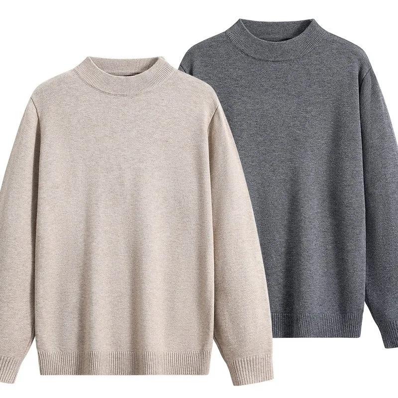 Unisex Oversize Rundhals-Pullover aus schwerer Baumwollmischung mit gerippten Bündchen Drune
