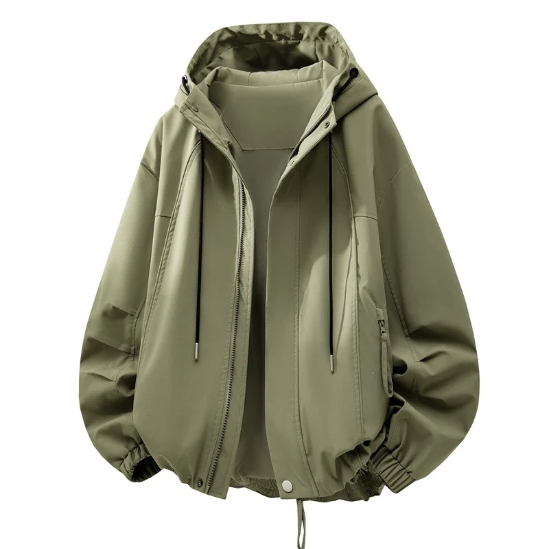 Unisex Oversize Regen- und Windjacke mit Kapuze, wasserabweisender Funktionsmembran Drune
