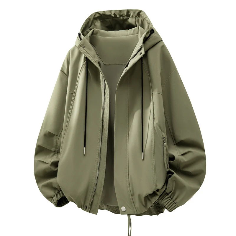 Unisex Oversize Regen- und Windjacke mit Kapuze, wasserabweisender Funktionsmembran Drune