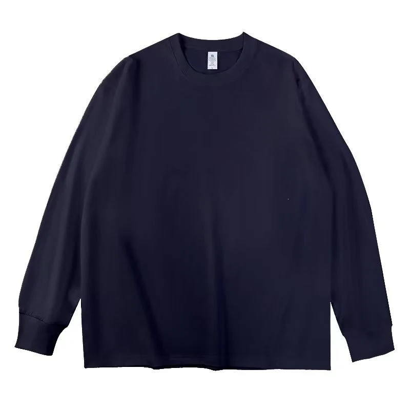 Unisex Oversize-Langarm-Sweatshirt mit Rundhalsausschnitt und gerippten Bündchen Drune